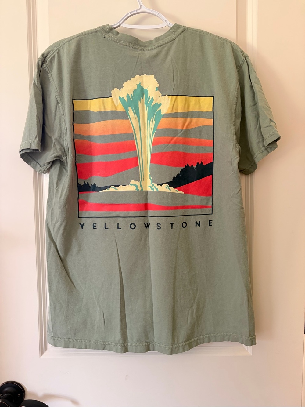 Yellowstone Sage Green 100% Cotton Graphic Short Sleeve Tee